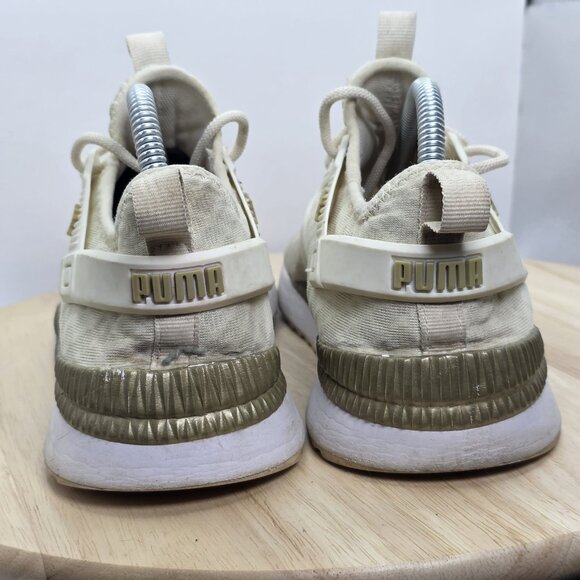 Puma Size 9- Women’s Puma Racer Next Excel Core Cream/Gold - Picture 6 of 9